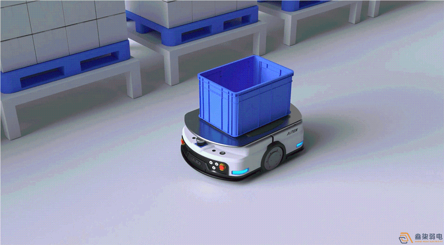 潛伏機(jī)器人頂升60公分，全廠任意穿梭